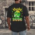 Lucky Dude Drip Baseball Shamrock St Patrick Men Boy Youth Men's Back Print T-Shirt