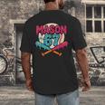 Mason 67 Ice Cream Drip Baseball Meme Graphics Men's Back Print T-Shirt Mason 67 Ice Cream Drip Baseball Meme Graphics Men's Back Print T-Shirt