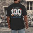 Mission 100 Days Complete Baseball 100th Day Of School Boys Men's Back Print T-Shirt