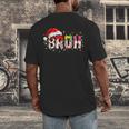 Santa Bruh Baseball Christmas Xmas Meme Pajamas Family Men's Back Print T-Shirt