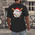 Santa Sports For Men Boys Christmas Baseball Player Men's Back Print T-Shirt Santa Sports For Men Boys Christmas Baseball Player Men's Back Print T-Shirt
