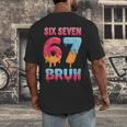 Six Seven Bruh 67 Ice Cream Drip Baseball For Men Women Kids Men's Back Print T-Shirt Six Seven Bruh 67 Ice Cream Drip Baseball For Men Women Kids Men's Back Print T-Shirt