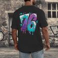 Vintage Baseball 76 Number Men's Back Print T-Shirt