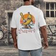Bananas Baseball Sunset Retro Fruit Sports Boys Kids Men Premium Tri-Blend Men's Back Print T-Shirt