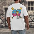 Baseball Drip Number 67 Player 67th Birthday Meme Gen Alpha Men's Back Print T-Shirt Baseball Drip Number 67 Player 67th Birthday Meme Gen Alpha Men's Back Print T-Shirt