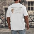 Baseball Hit Hard Run Fast Turn Left Men Boys Men's Back Print T-Shirt