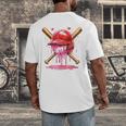 Boys Valentine Day Baseball Helmet Drip Ice-Cream Youth Kids Men's Back Print T-Shirt