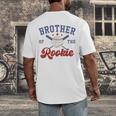 Brother Of Rookie 1st Birthday Baseball Boy Family Matching Men's Back Print T-Shirt