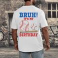 Bruh It's My 2nd Birthday Boy Baseball Themed Party Men's Back Print T-Shirt