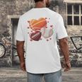 Football Basketball Baseball Heart Valentine Boys Men Kid Men's Back Print T-Shirt