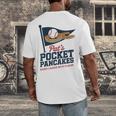 Pat's Pocket Pancakes Flag Baseball On Pancake Men's Back Print T-Shirt