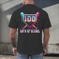 100 Days Of School Boy Kids Baseball Ice Cream Drip Teacher Men's Back Print T-Shirt 100 Days Of School Boy Kids Baseball Ice Cream Drip Teacher Men's Back Print T-Shirt
