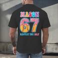 6 7 Mason Baseball Drip Number 67 Player Or 67th Birthday Men's Back Print T-Shirt