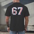 67 Sports Meme – Baseball Number 6 7 Men's Back Print T-Shirt