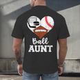 Ball Aunt Heart Football Baseball Hockey Game Day Men's Back Print T-Shirt Ball Aunt Heart Football Baseball Hockey Game Day Men's Back Print T-Shirt