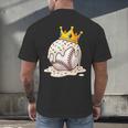 Baseball Drip Ice Cream Crown Melt Graphic Men's Back Print T-Shirt