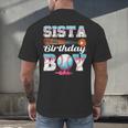 Baseball Ice Cream Drip Sista Of The Birthday Boy Men's Back Print T-Shirt