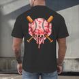 Baseball Pink Camo Ice Cream Youth Boys Girls Men's Back Print T-Shirt Baseball Pink Camo Ice Cream Youth Boys Girls Men's Back Print T-Shirt