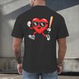 Baseball Valentines Day Heart Boys Sports Love Men's Back Print T-Shirt Baseball Valentines Day Heart Boys Sports Love Men's Back Print T-Shirt