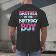 Brother Of The Birthday Boy Ice Cream Baseball Family Party Men's Back Print T-Shirt
