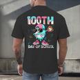 Dabbing Drippy 100th Days Of School Baseball Ice Cream Drip Men's Back Print T-Shirt Dabbing Drippy 100th Days Of School Baseball Ice Cream Drip Men's Back Print T-Shirt
