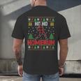 Ho Ho Homerun Xmas Sports Player Baseball Ugly Christmas Men's Back Print T-Shirt Ho Ho Homerun Xmas Sports Player Baseball Ugly Christmas Men's Back Print T-Shirt
