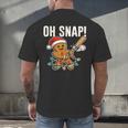 Oh Snap Gingerbreadman Christmas Baseball Humor Men's Back Print T-Shirt