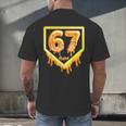 Six Seven 67 Meme Gen Alpha Slang Baseball 101 Men's Back Print T-Shirt