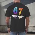 Six Seven Ice Cream Drip Cool Meme 67 Number Baseball Men's Back Print T-Shirt