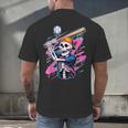 Skeleton Baseball Drip Boy Youth Dripping Baseball Halloween Men's Back Print T-Shirt Skeleton Baseball Drip Boy Youth Dripping Baseball Halloween Men's Back Print T-Shirt