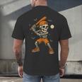 Skeleton Baseball Player Costume Halloween Men Boys Men's Back Print T-Shirt