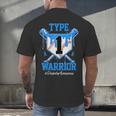 T1D Warrior Baseball Drip Diabetes Awareness Blue Ribbon Men's Back Print T-Shirt T1D Warrior Baseball Drip Diabetes Awareness Blue Ribbon Men's Back Print T-Shirt
