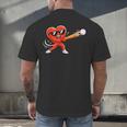Valentine Baseball Heart Sport Valentines Day Men Boys Kids Men's Back Print T-Shirt