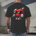 Valentines Day Baseball Heart Bat Sunglasses Men Boys Kids Men's Back Print T-Shirt Valentines Day Baseball Heart Bat Sunglasses Men Boys Kids Men's Back Print T-Shirt