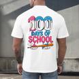 100 Days Of School Baseball Drip Bat 100th Day Of School Boy Men's Back Print T-Shirt