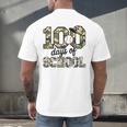 100 Days Of School Camo Baseball Camouflage For Kids Men's Back Print T-Shirt