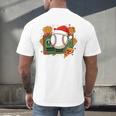 Baseball Christmas Scoreboard Celebration Premium Tri-Blend Men's Back Print T-Shirt