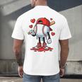 Baseball Ice Cream Drip Valentines Day Sports For Kids Boys Men's Back Print T-Shirt