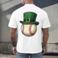 Baseball Leprechaun Hat Saint Patrick Retro Men's Back Print T-Shirt