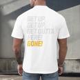 Baseball Player Get Up Get Outta Here Gone Home Run Men's Back Print T-Shirt Baseball Player Get Up Get Outta Here Gone Home Run Men's Back Print T-Shirt