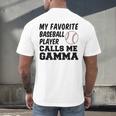 My Favorite Baseball Player Calls Me Gamma Men's Back Print T-Shirt My Favorite Baseball Player Calls Me Gamma Men's Back Print T-Shirt