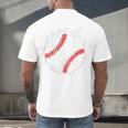 Game Day Baseball Baseball Lovers Softball Life Mom Premium Tri-Blend Men's Back Print T-Shirt