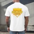 Strike Out Childhood Cancer Boys Baseball Drip Gold Ribbon Men's Back Print T-Shirt