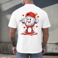 Valentine Baseball Heart Sports Men Boys Kid Men's Back Print T-Shirt
