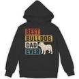 Best Bulldog Dad Ever レトロ ヴィンテージ ブルドッグデザイン パーカー