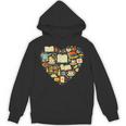 Book Lover Heart Reading Stack Bookworm Unisex Hoodie