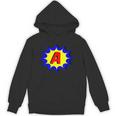 Comic Book Style Monogram Initial Letter A Superhero Unisex Hoodie