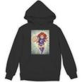 The Crimson Crescent 90s Retro Comic Book Superheroine Art Unisex Hoodie