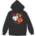 Cute Heart Baseball Basketball Football Valentine Boy Men Unisex Hoodie Cute Heart Baseball Basketball Football Valentine Boy Men Unisex Hoodie