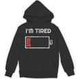 I'm Tired Low Battery 空の電話シンボル パーカー